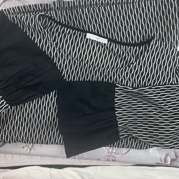 Luisa Viola size 10 black and white blouse - Picture 4 of 7